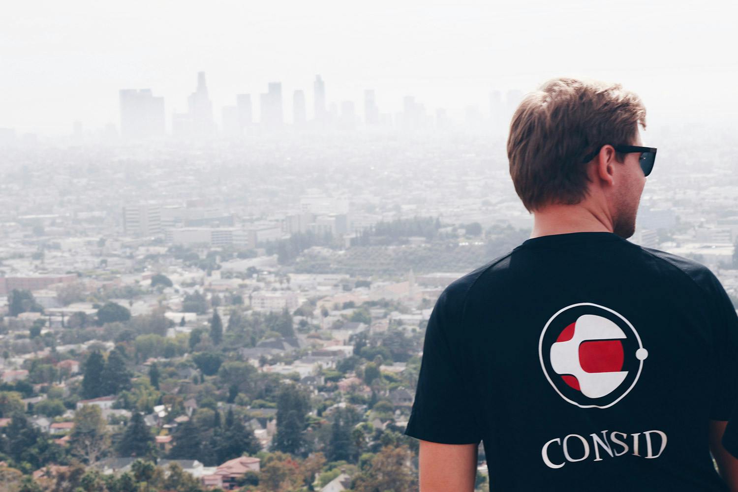 Consid i Los Angeles utsikt över staden