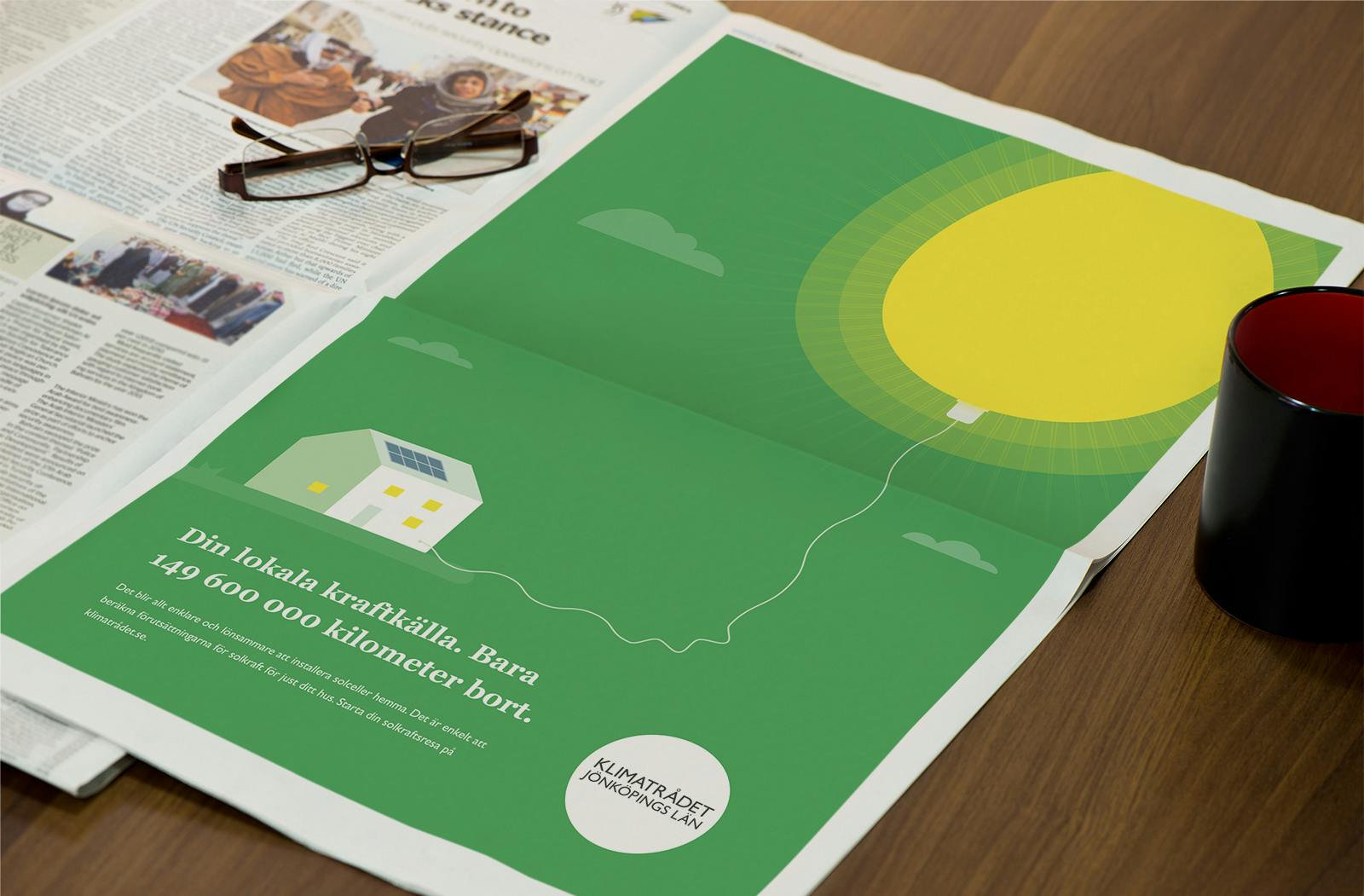 Klimatrådets kampanj i annons i tidning gjord av Consid