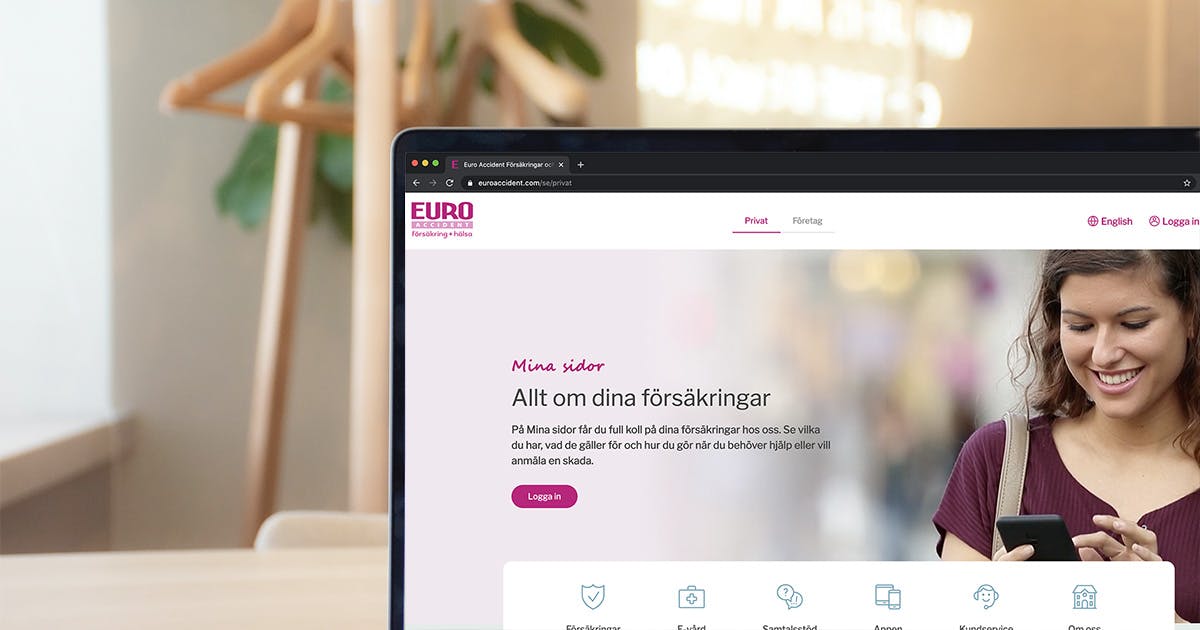 Euro Accidents nya hemsida utvecklad av Consid i CMS-verktyget SiteVision
