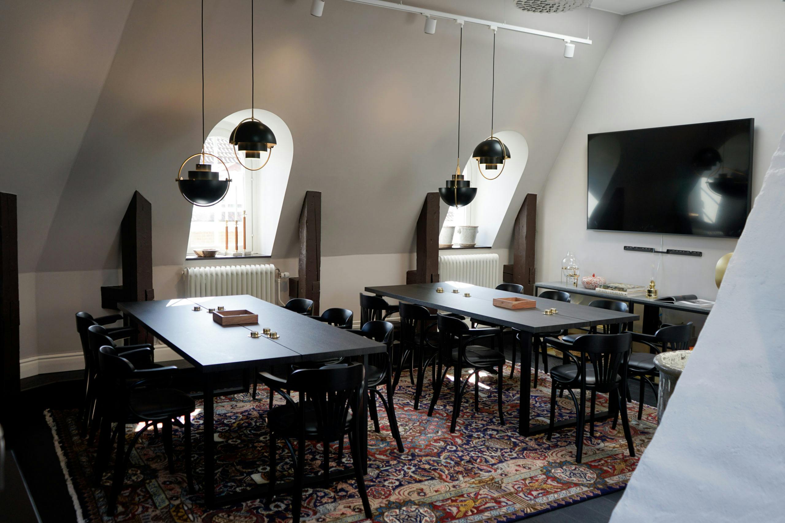 Dining tables at Consid´s office in Nyköping
