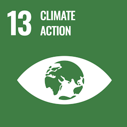 The Global Goals for Sustainable Development. Goal number 13 - Climate actions